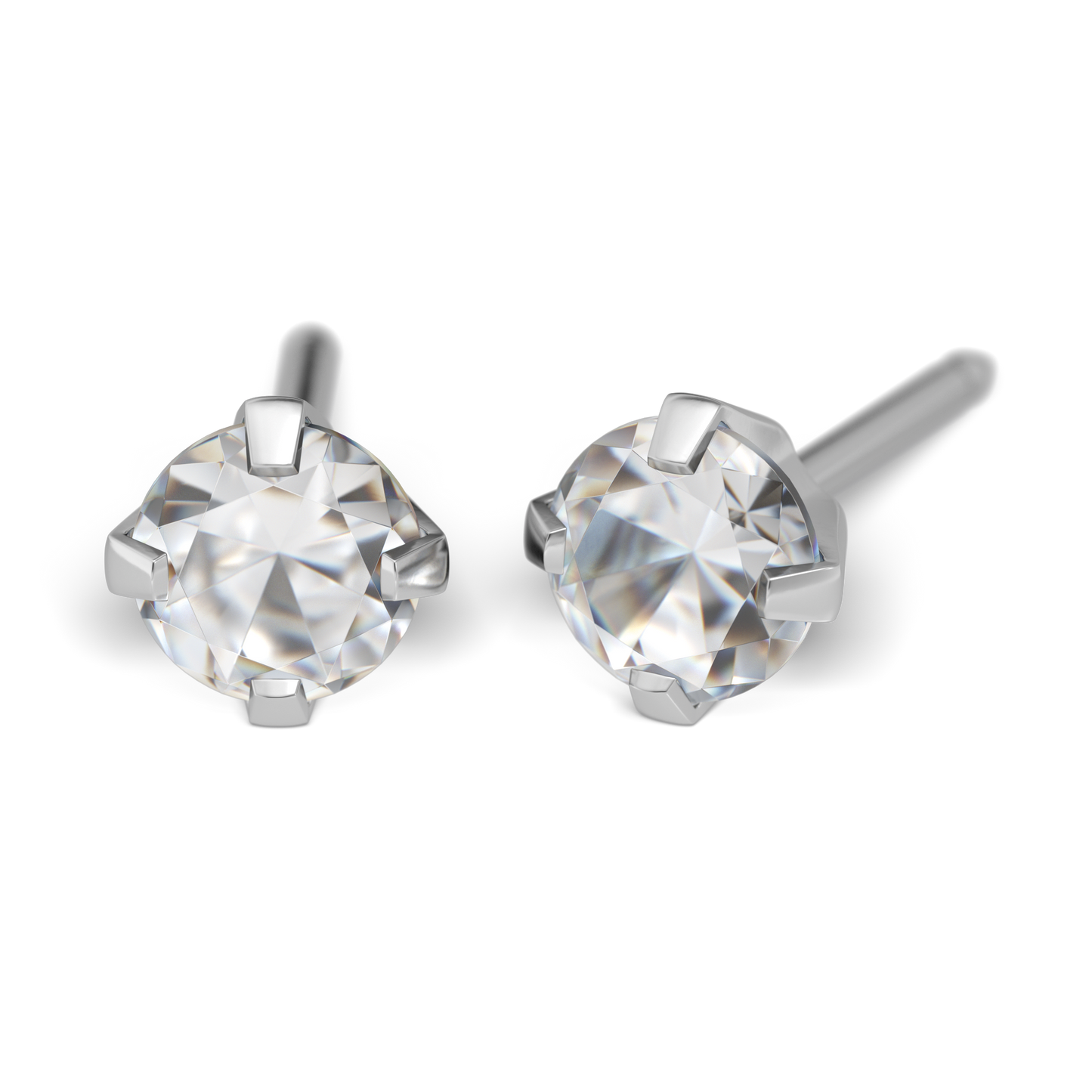 Sensitive by STUDEX® Prong Setting Cubic Zirconia Tube Cube