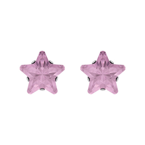 Sensitive by STUDEX® Cubic Zirconia Pink Star -Black Box