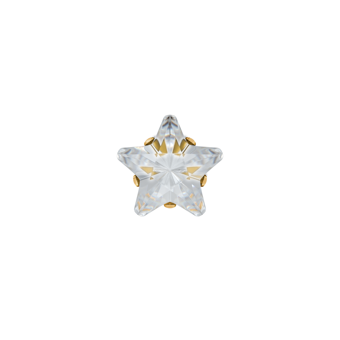 Sensitive by STUDEX® Prong Setting Cubic Zirconia Star Cut Tube Cube