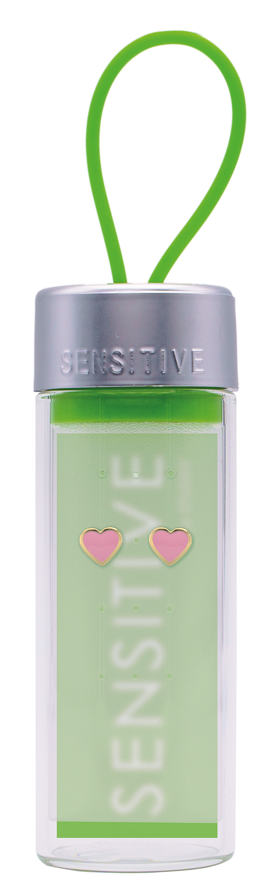 Sensitive by STUDEX®  Pink Heart Tube Cube