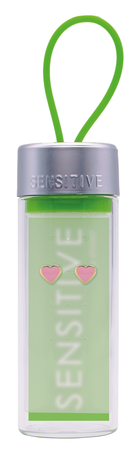 Sensitive by STUDEX®  Pink Heart Tube Cube